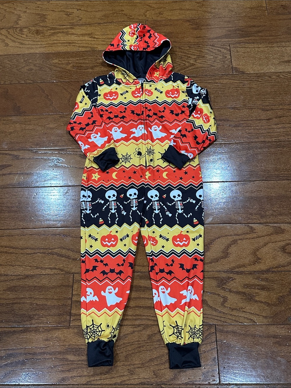 Amazon Kids Halloween Skeleton & Ghost Hooded One-Piece pajama onesie costume